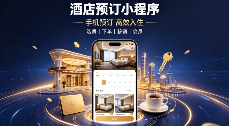 酒店自营预订小程序定制开发实战案例|瓦力游戏本地门店私域小程序开发运营全解析