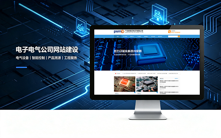 瓦力游戏电子电气公司网站建设_电器元器件企业官网设计制作
